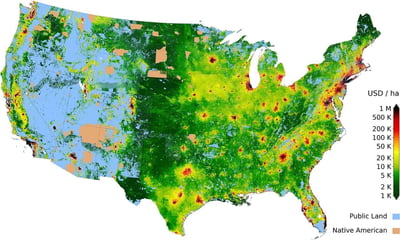 Predicting the cost of land conservation