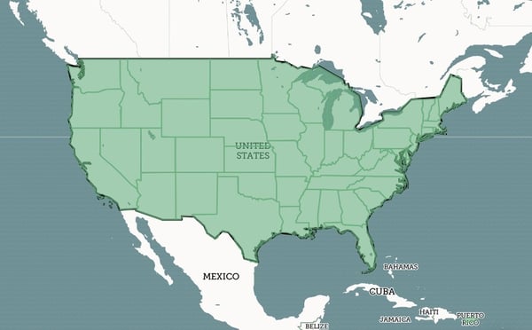 A map of the United States