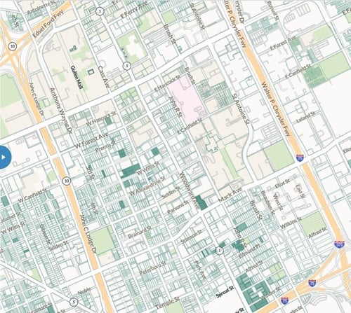 Street base layer in the Regrid Mapping Platform