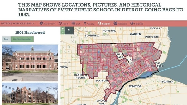 Map of every school going back to 1842