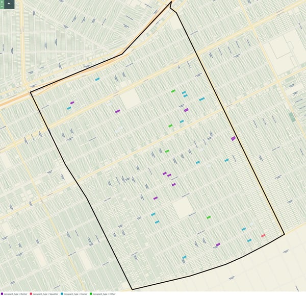 Morningside Parcel Map of Occupant type