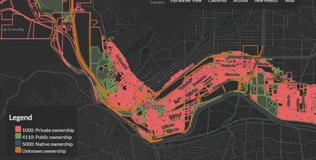 Land on the US Mexico border, and its land use.