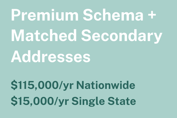 Premium Schema + Matched Secondary addresses