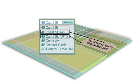 Matched secondary addresses illustration