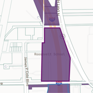 An example of a ROW parcel; a highway in Flint, MI.